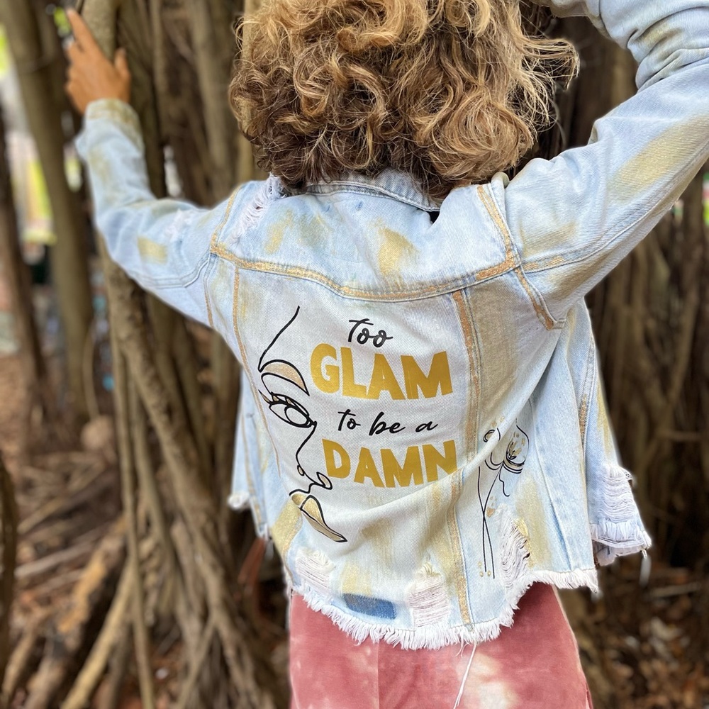 Hand painted jean jacket